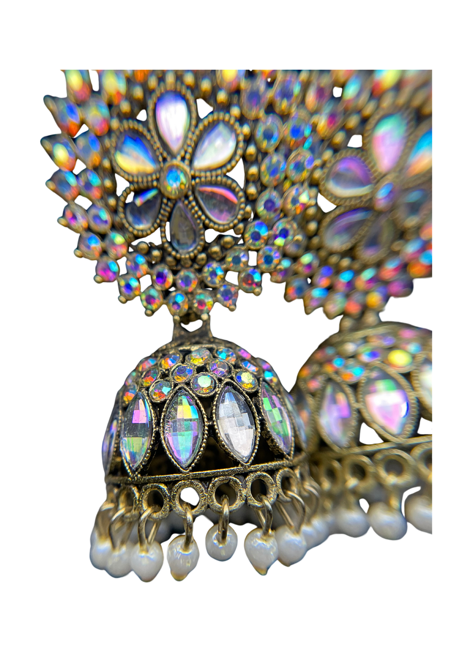 Floral Stud Jhumka Earings